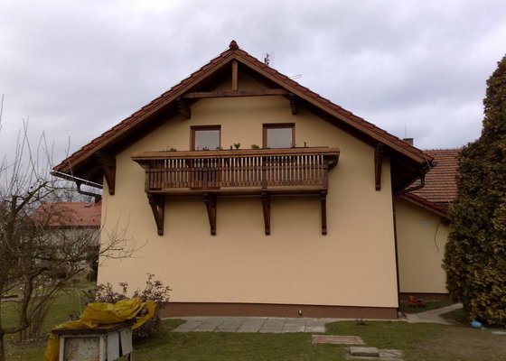Dřevěný balkon do rodinného domu